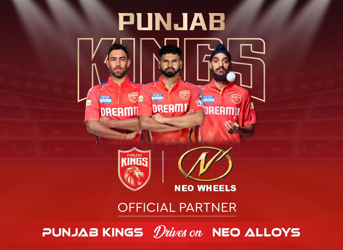 Neo Wheels is an official partner of Punjab Kings