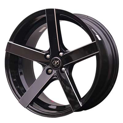 18x8.5 Techno 4x100 Black Milled (Box Type)