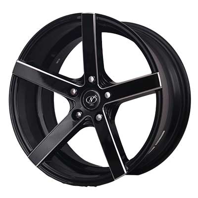 17x8 Techno 5x114.3 Black Milled (Box Type)