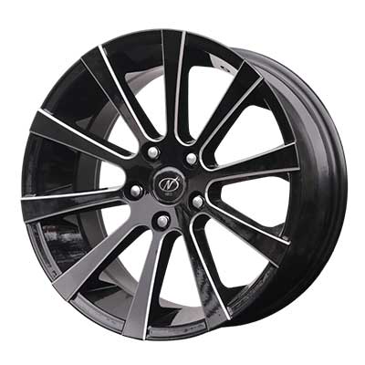 17x8 Slice 5x114.3 Black Milled