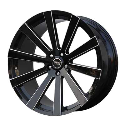 22x10 Slice 5x139.7 Black Milled