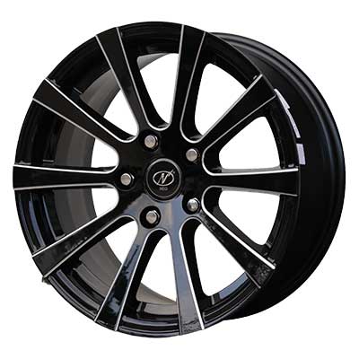 16x7 Slice 5x114.3 Black Milled