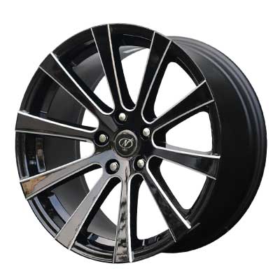 18x8.5 Slice 5x114.3 Black Milled