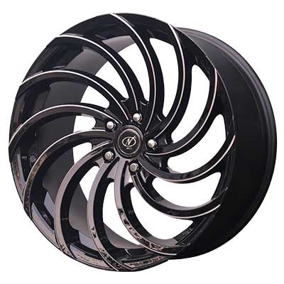 20x9 SNAKE 5x114.3 Black Milled